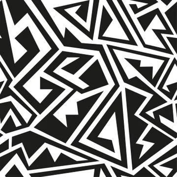 Monochrome geometric pattern Stock Illustration