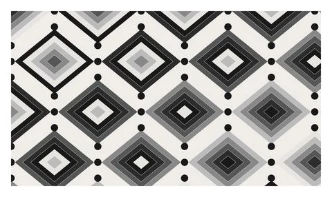 Monochrome geometric pattern with large squares and dotted lines on white b.. Stock Illustration
