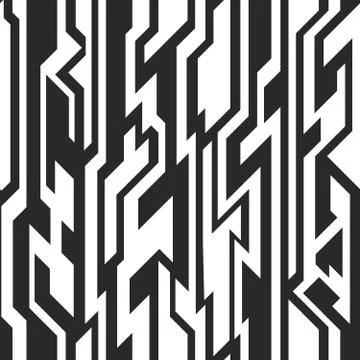 Monochrome geometric seamless pattern Stock Illustration
