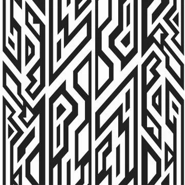 Monochrome geometric seamless pattern Stock Illustration