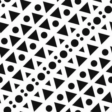Monochrome geometric. Seamless pattern. Stock Illustration