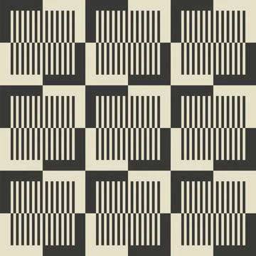 Monochrome geometric square line pattern Stock Illustration