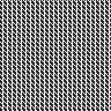 Monochrome Geometric Textured Knitting Grid seamless pattern design Иллюстрация