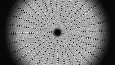 Monochrome geometric whirlpool background shows a swirling Stock Footage 341844564