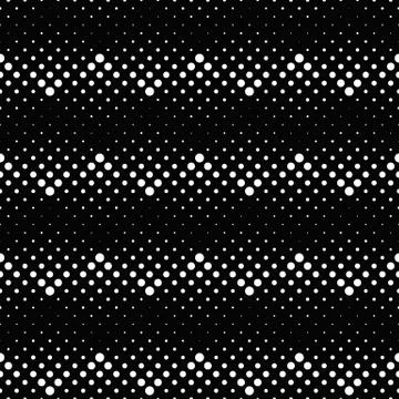 Monochrome geometrical dot pattern background - abstract vector design Stock Illustration