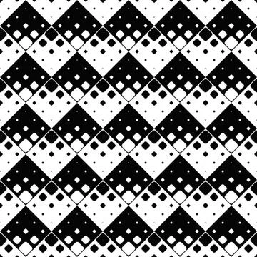 Monochrome geometrical rounded diagonal square pattern background Stock Illustration