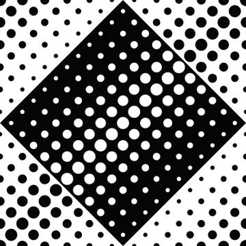 Monochrome geometrical seamless dot pattern background design Illustrazione stock