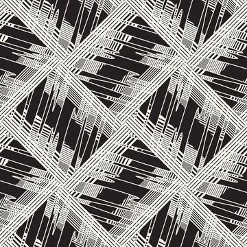 Monochrome Glitch Effect Textured Checked Pattern Stock Illustration