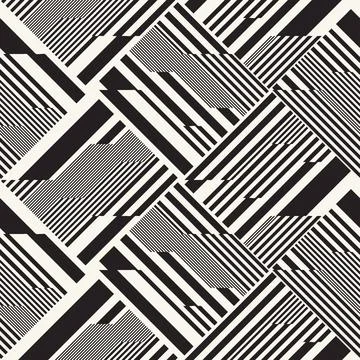 Monochrome Glitch Effect Textured Checked Pattern Stock Illustration