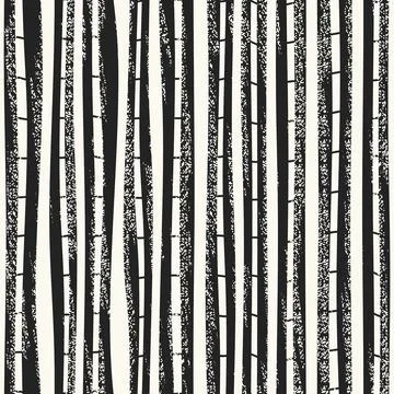 Monochrome Glitch Effect Textured Irregularly Striped Pattern Stock Illustration