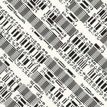 Monochrome Glitch Effect Textured Pattern Illustrazione stock