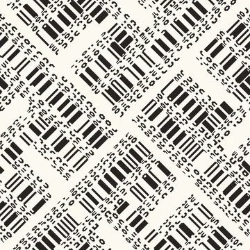 Monochrome Glitch Effect Textured Pattern Stock Illustration