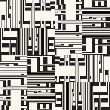 Monochrome Glitch Effect Textured Pattern Stock Illustration