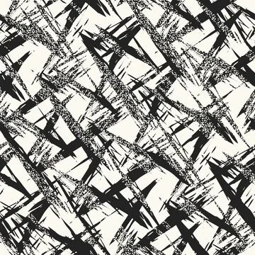 Monochrome Glitch Effect Textured Zigzag Pattern Stock Illustration