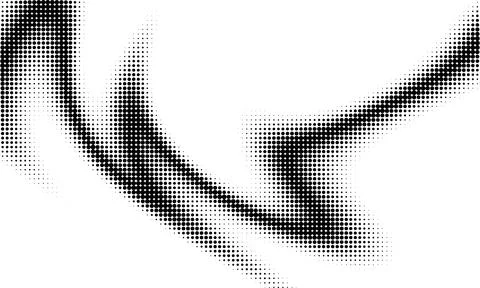 Monochrome gradient halftone dots background. Vector illustration. Big wave 스톡 일러스트