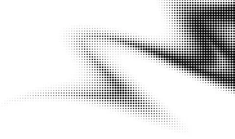 Monochrome gradient halftone dots background. Vector illustration. Big wave イラスト素材