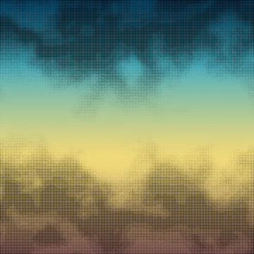 Monochrome gradient halftone dots background. Vector illustration Stock Illustration