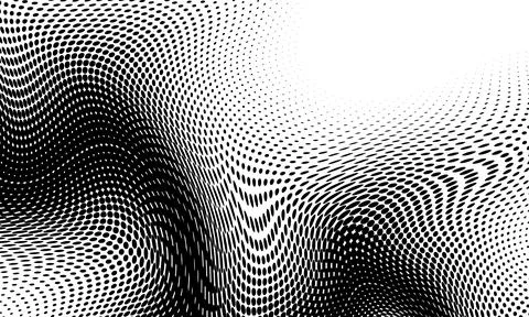 Monochrome gradient halftone dots background. Vector illustration. Abstract.. Stock Illustration