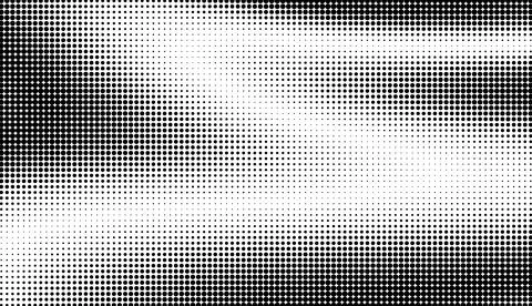 Monochrome gradient halftone dots background. Overlay png illustration. Abstr 스톡 일러스트
