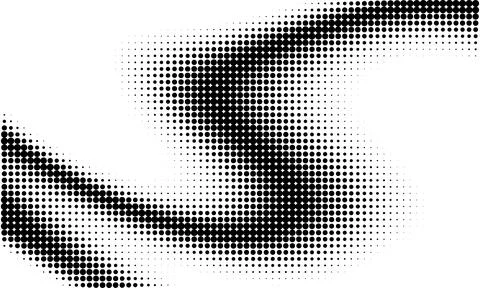 Monochrome gradient halftone dots background. Overlay png illustration. Abstract Stock Photos