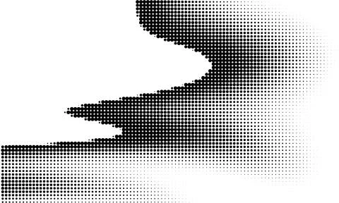Monochrome gradient halftone dots background. Overlay png illustration. Abs.. Stock Photos