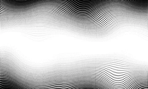Monochrome gradient halftone dots background. Overlay png illustration. Abstr Stock Photos