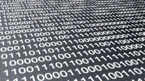 Monochrome Gray Binary Code Digital Data Technology Stock Footage 319980408