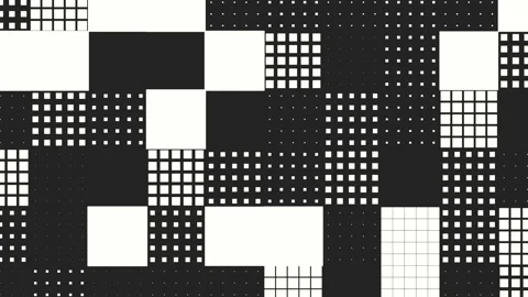 Monochrome grid of overlapping squares and rectangles Video stock 323435158