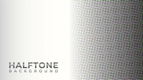 Monochrome Halftone Background Design Template with Editable Text Style Illustrazione stock