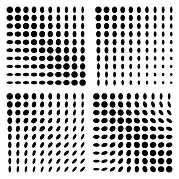 Monochrome halftone background set. Stock Illustration