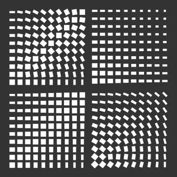 Monochrome halftone background set. Stock Illustration
