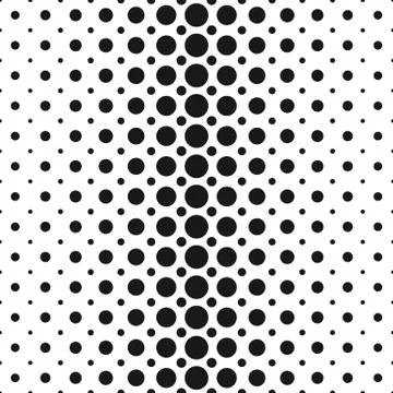 Monochrome halftone circle pattern background - abstract vector design Illustrazione stock