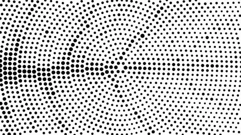 Monochrome halftone dot pattern background, black and white abstract design.. Stock Illustration