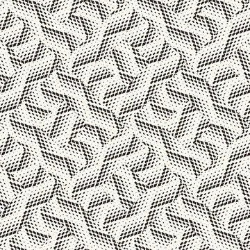 Monochrome Halftone Effect Textured Checked Pattern Stock Illustration