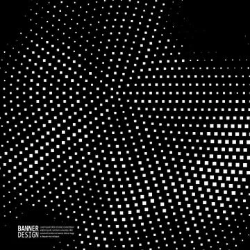 Monochrome halftone pattern dot background Illustrazione stock