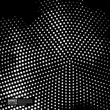 Monochrome halftone pattern dot background イラスト素材