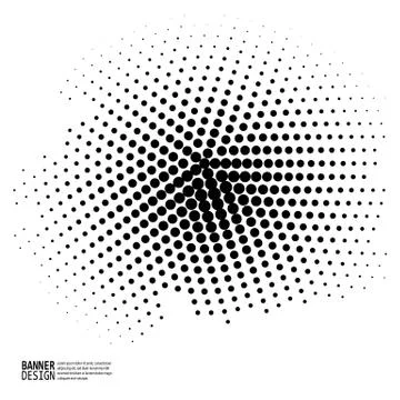 Monochrome halftone pattern dot background Illustrazione stock