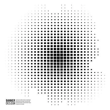 Monochrome halftone pattern dot background Stock Illustration