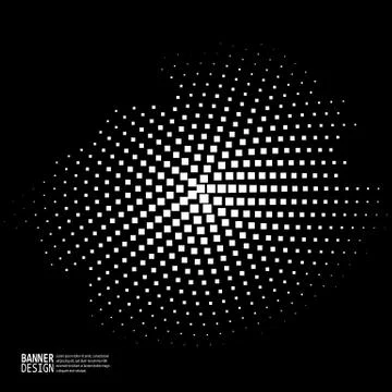 Monochrome halftone pattern dot background Illustrazione stock
