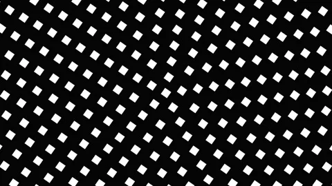 Monochrome halftone round abstract circular square pattern background Stock Footage 306312995