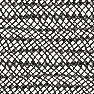 Monochrome Halftone Textured Grid Pattern Stock Illustration