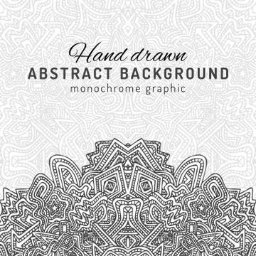 Monochrome hand drawn background. Stock Illustration
