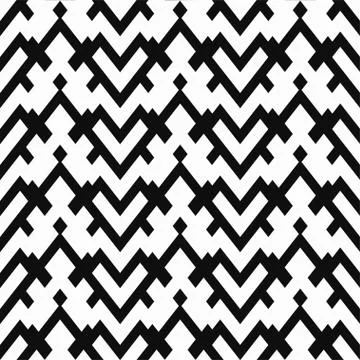 Monochrome heart seamless pattern Stock Illustration