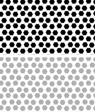 Monochrome Hexagon Pattern Background With Reflective Gradient And Geometri.. Stock Illustration