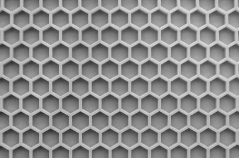 Monochrome Hexagonal wall texture surface. Abstract pattern background. Stock Photos