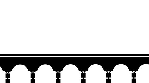 Monochrome Historic Arch Bridge Stock Footage 335638230
