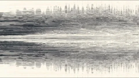Monochrome horizontal glitch lines scrolling full screen background seamles.. 動画素材 339791751