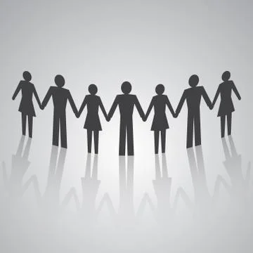 Monochrome human pictograms Stock Illustration