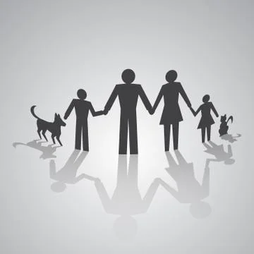 Monochrome human pictograms Stock Illustration