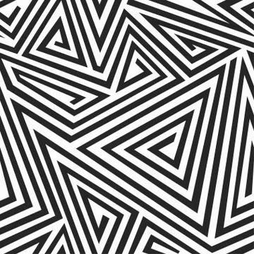 Monochrome illusion seamless pattern Stock Illustration